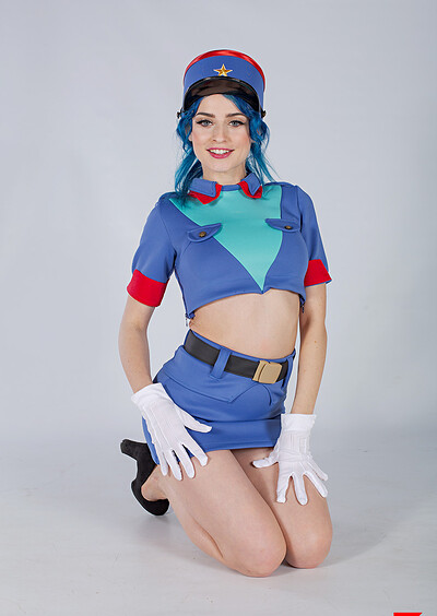 Jewelz Blu in Pokemon Officer Jennifer from VR Cosplay X