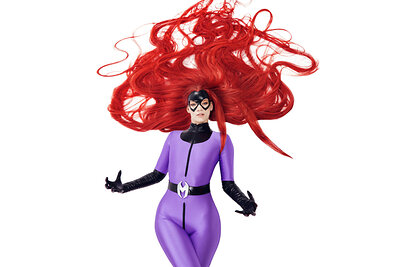 Long-haired redhead Erin Everheart is the hottest hero you will see today as she gets out of her tight cosplay before sex