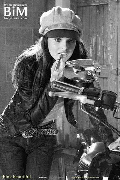 Karmen in Classic Softail B W from Body In Mind