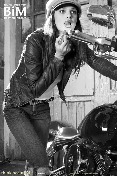 Karmen in Classic Softail B W from Body In Mind