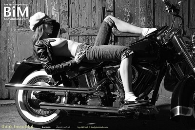 Karmen in Classic Softail B W from Body In Mind