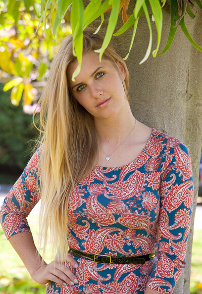 Holly Benson in Blonde Landscaping from Zishy
