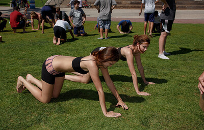 Romi and Raylene in And Raylene Original Muscle from Zishy