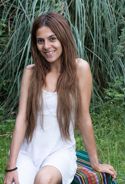 Alice Mad in Alice Mad strips naked on her outdoor lawn from We Are Hairy