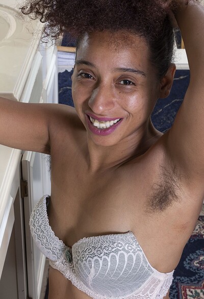 Divine in Divine has naughty fun stripping in her bathroom from We Are Hairy