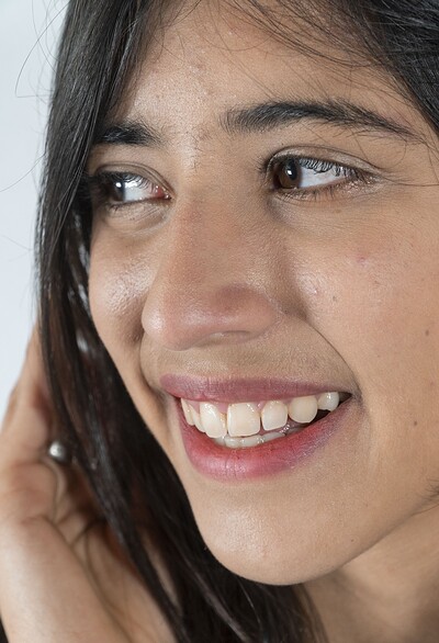 Camila in Camila has naked fun wearing just her headphones from We Are Hairy