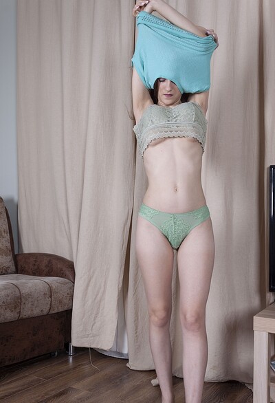 Sandra in Sandra strips naked after her cleaning work from We Are Hairy