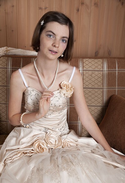 Lady Phanthom in Lady Phanthom strips off her vintage dress from We Are Hairy