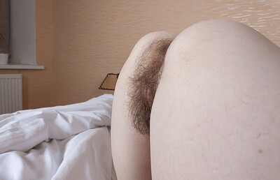 Hairyfairy in Hairyfairy takes naked selfies in bed today from We Are Hairy
