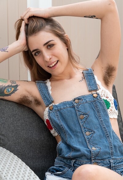 Pearl Sage in Pearl Sage strips naked in the outdoors from We Are Hairy