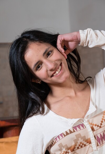 Pamela in Pamela strips naked on her couch today from We Are Hairy