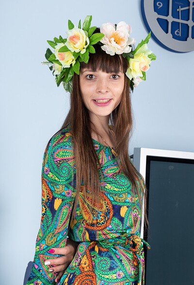 Adriana Vittoria in Adriana Vittoria enjoys gardening and orgasms from We Are Hairy