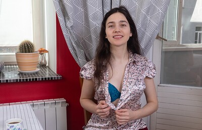 Nancy Drew in Nancy Drew strips naked in her kitchen from We Are Hairy