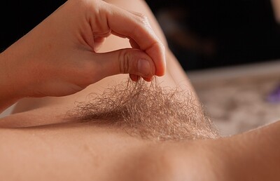 Nikky B in Nikky B strips naked in her bungalow from We Are Hairy