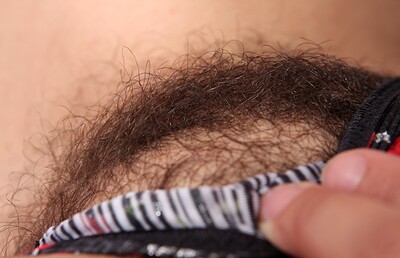 Ansie in Ansie's pink pussy lips spread apart easily from We Are Hairy