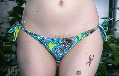 Sasha in Sasha goes for a dip in her blue bikini from We Are Hairy
