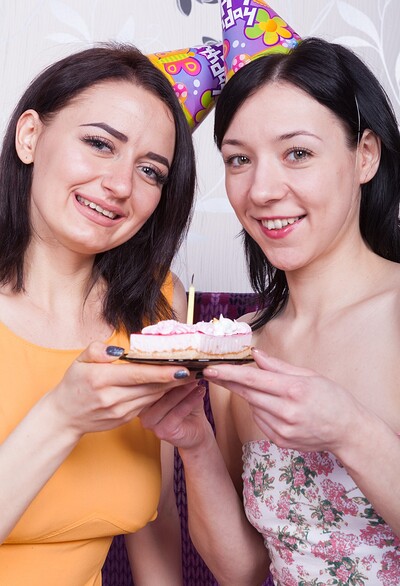 Eva Lisana and Tamanta in Eva Lisana and Tamanta enjoy sexy cake from We Are Hairy