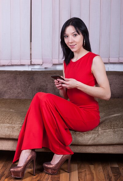 Eva Lisana in Eva Lisana strips off her sexy red dress from We Are Hairy