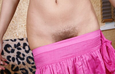 Elena V in Elena V double dildos her hairy snatch from We Are Hairy