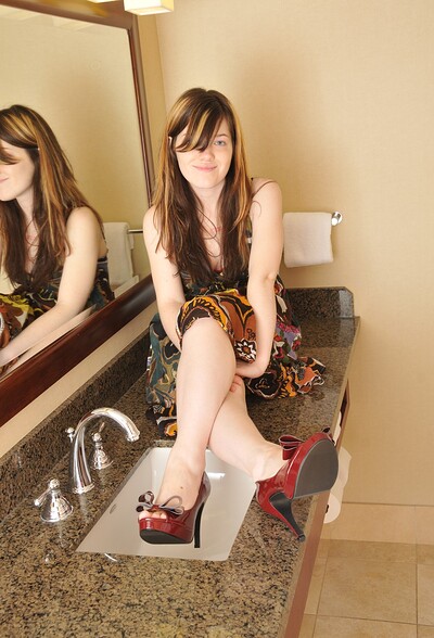 Nicole in Shy Nicole bares all in the bathroom from We Are Hairy