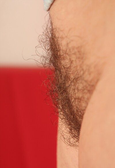 Vanda in Voluptuous Vanda cameltoes her hairy snatch from We Are Hairy