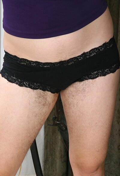 Raven in Hair covered Raven fingers her bush from We Are Hairy