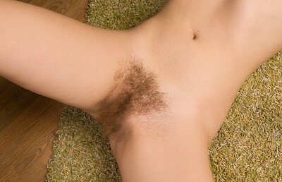 Kate L in Bushy Kate L lays on the floor from We Are Hairy