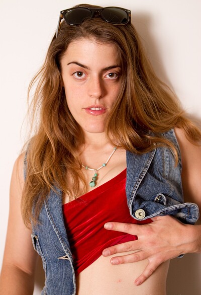 Aya in Aya's sexy denim outfit from We Are Hairy