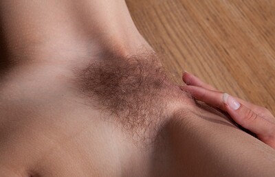 Milena in Milena teases her wet bush in lingerie from We Are Hairy