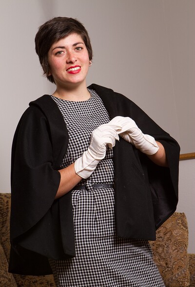 Louise in Sexy Louise in gloves and stockings from We Are Hairy