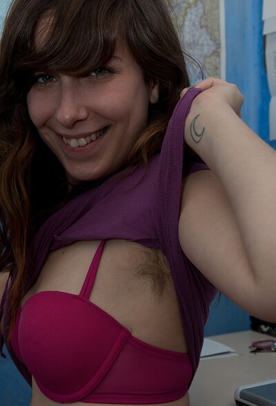 Nixi in Hairy Nixi fills her furry bush from We Are Hairy