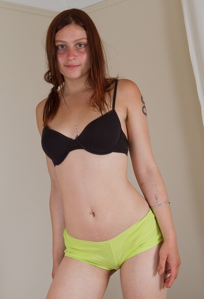 Vanessa in Horny Vanessa takes on stripping to show off from We Are Hairy