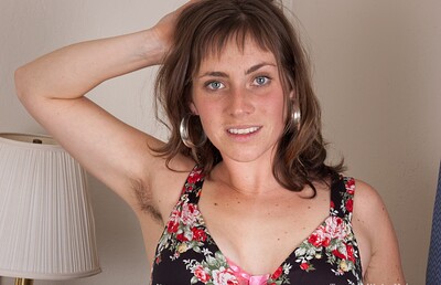 Tanya in Tasty Tanya takes off her flowery dress from We Are Hairy