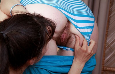 Barb and Carmen in Hairy Barb cant resist Hairy Carmens magic touch from We Are Hairy