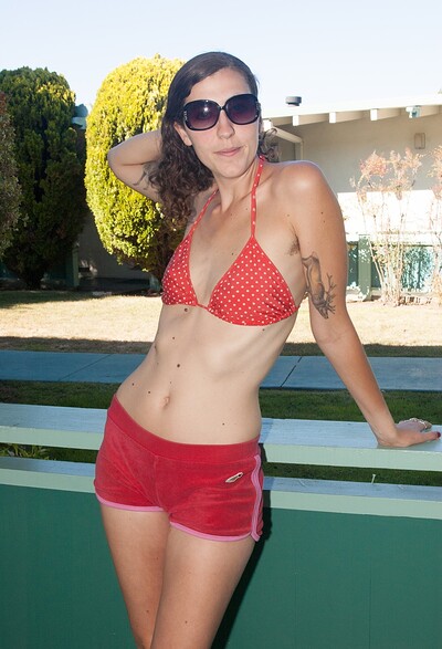 Artemis in Artemis shows off hairy pussy in bikini from We Are Hairy