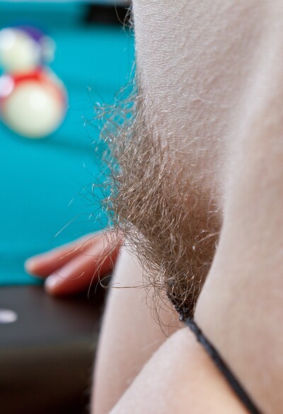 Malika in Malika struts her stuff on the pool table from We Are Hairy