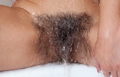 Vanessa J in Vanessa J is just hanging out in the bathroom from We Are Hairy