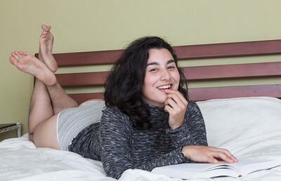 Wara in Wara shows her naturally hairy body in her bedroom from We Are Hairy