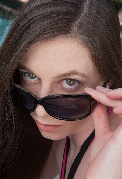 Taliah Mac in Taliah Mac shows her hairy pussy at the pool from We Are Hairy