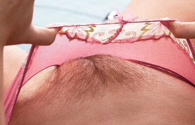 Leona Lee in Hairy woman Leona Lee is pretty in pink from We Are Hairy