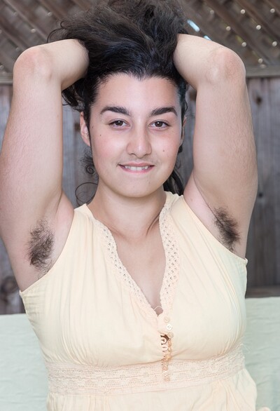 Wara in Wara strips off her yellow dress to relax naked from We Are Hairy