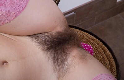 Gretta in Gretta strips and gives her hairy pussy some air from We Are Hairy