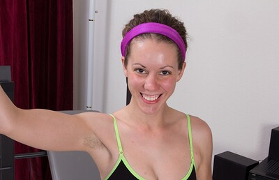 Candy Smith in Hairy beauty Candy Smith loves to workout and cum from We Are Hairy