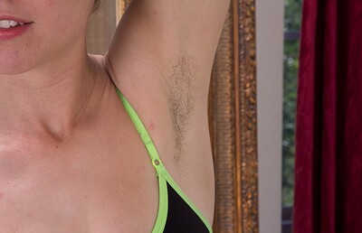 Candy Smith in Hairy beauty Candy Smith loves to workout and cum from We Are Hairy