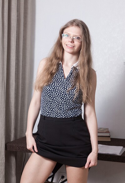 Ekaterina Ananasova in Ekaterina Ananasova strips and masturbates from We Are Hairy