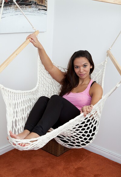 Lucie in Hairy girl Lucie lounges in her hammock from We Are Hairy