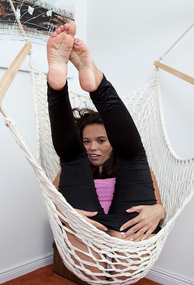 Lucie in Hairy girl Lucie lounges in her hammock from We Are Hairy