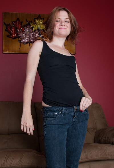 Zia in Zia strips from tanktop to naked in seconds from We Are Hairy