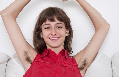 Willow in Willow removes her denim jeans to masturbate from We Are Hairy