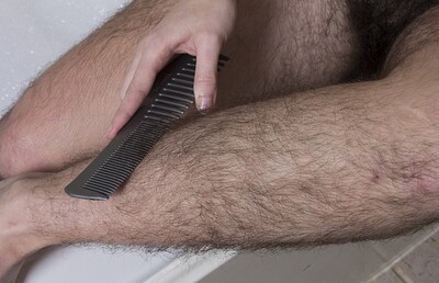 Harley in Sexy bath time with very hairy Harley from We Are Hairy